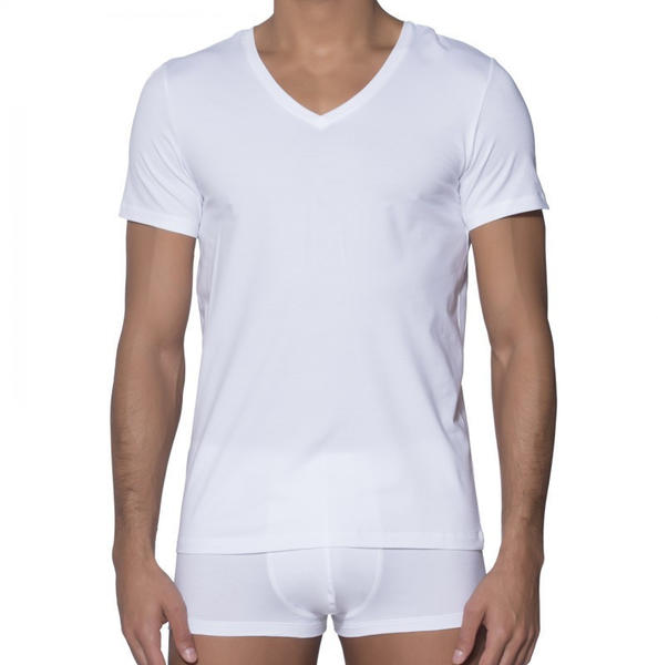 Hanro V-Shirt Cotton Superior white (73089-100)