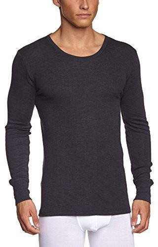 Hanro Shirt 1/1 Arm Woolen Silk anthracite (73402-021)