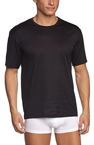 Hanro Shirt 1/2 Arm Cotton Sporty black (73511-001)