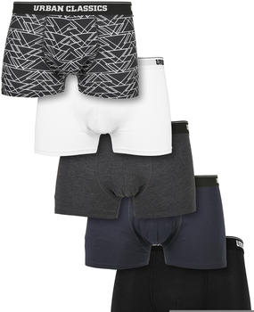 Urban Classics Organic Boxer Shorts 5-pack (TB4417-03290-0037) tron aop+white+grey+navy+black