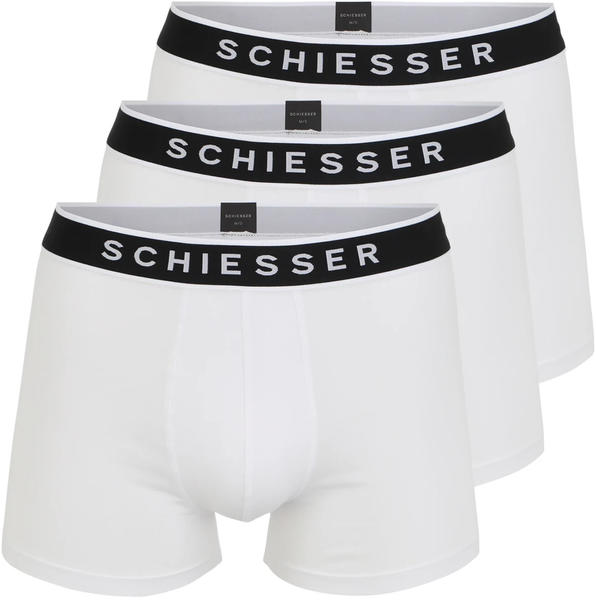 Schiesser 3-Pack Organic Cotton Shorts white (173983-100)