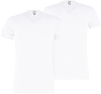 PUMA T-Shirt "PUMA BASIC 2P V-NECK TEE" 2er Pack, V-Ausschnitt, Kurzarm, elastisch,