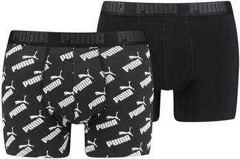 Puma All Over Print Trunks 2-Pack Black (100001512-001)