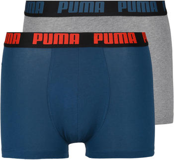Puma 2-Pack Basic Boxershorts intense blue/grey mélange (521015001-299)