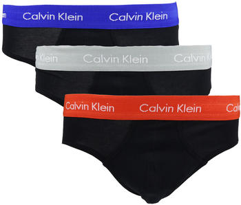 Calvin Klein 3er-Pack Hüft-Slips - Cotton Stretch royalty/grey heather/exotic coral (U2661G-WHD)