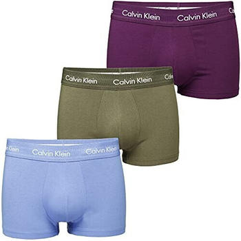 Calvin Klein 3-Pack Low Rise Trunks - Cotton Stretch (U2664G-WHF)