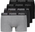 Puma 4-Pack Everyday Boxershorts black grey melange (100002556-004)