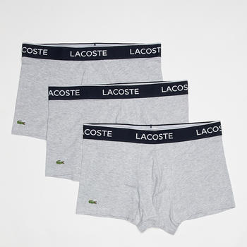 Lacoste 3-Pack Boxershorts Casualnoirs (5H3389) argent chine