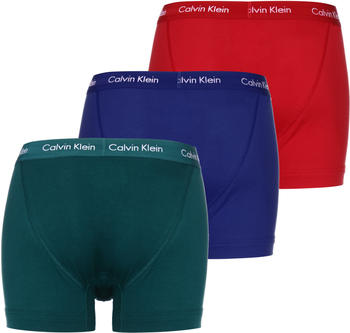 Calvin Klein 3-Pack Shorts - Cotton Stretch maya blue/soft grape/rustic red (U2662G-WIE)