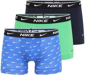 Nike 3-Pack Boxershorts swoosh print/obsidian/green spark (0000KE1008-ZTQ)