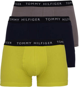 Tommy Hilfiger 3-Pack Essential Logo Waistband Trunks (UM0UM02203-0S1) acid citrus/yale blue/sublunar