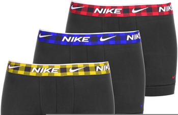 Nike 3-Pack Boxershorts black/red plaid/roya plaid/gold plaid (0000KE1008-KUT)