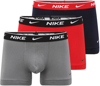 Nike 3-Pack Boxershorts obsidian/cool grey/university red (0000KE1008-9JJ)