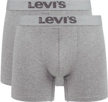 Levi's Waistband Organic Cotton Boxer Shorts 2-Pack (701203923) grey melange