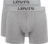 grey melange: Levi's Waistband Organic Cotton Boxer Shorts 2-Pack (701203923)