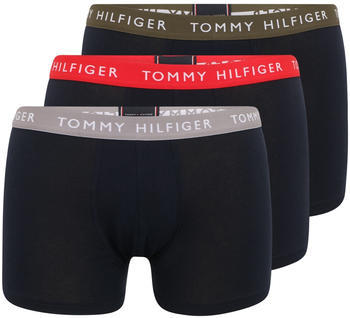 Tommy Hilfiger 3-Pack Essential Trunks (UM0UM02324) subluna/red alert/army green