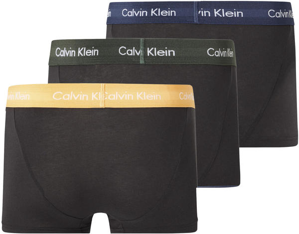 Calvin Klein 3-Pack Low Rise Trunks - Cotton Stretch (U2664G) B- Orange/blue Shadow/green