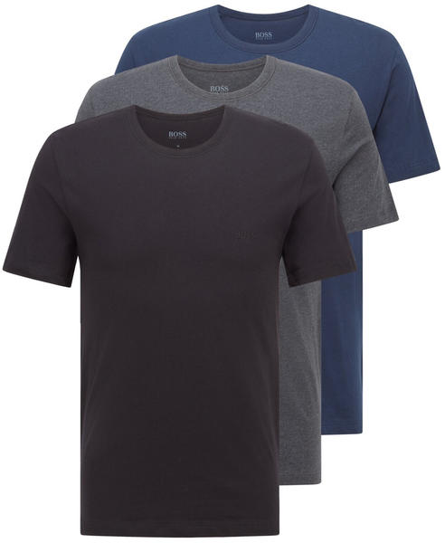 Hugo Boss T-Shirt RN 3P CO 50325388 Schwarz / Grau / Blau