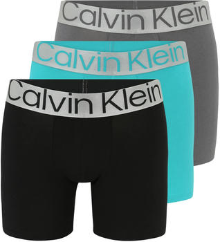 Calvin Klein 3-Pack Trunks (NB3131A) black/grey/turquoise