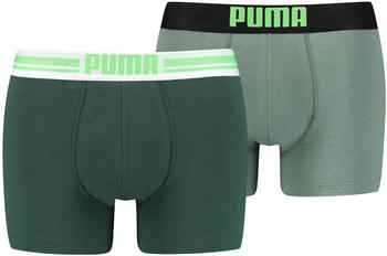 Puma 2-Pack ab 2024) Placed Boxershorts (651003001-327) green/grey 10,12 Test € (Januar Logo 