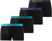 s.Oliver Boxer "Boxershorts f&uuml;r Herren" Packung, 4 Stk. mit kontrastfarbenem Webbund