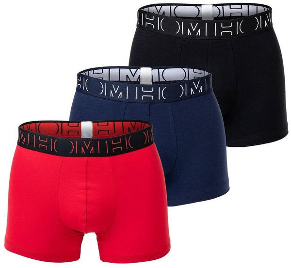 HOM 3-Pack Boxershorts Sean (402318) black/red/blue