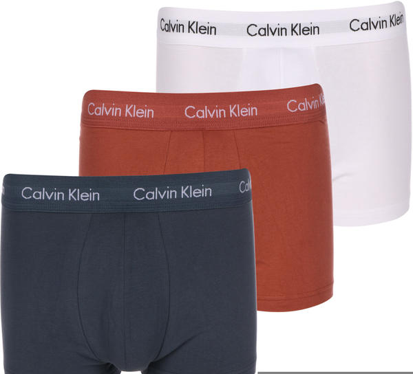 Calvin Klein 3-Pack Low Rise Trunks - Cotton Stretch (U2664G-6GY)