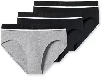 Schiesser 3-Pack Slip (607849) schwarz/grau
