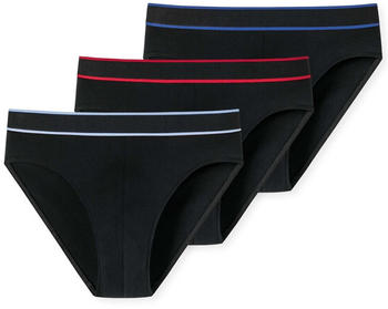 Schiesser 3-Pack Slips Organic Cotton Webgummibund 95/5 (179065) schwarz