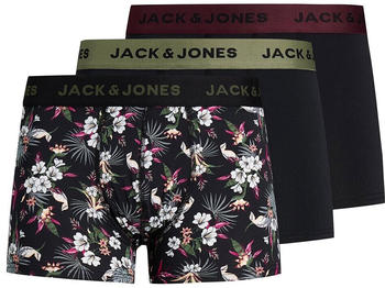 Jack & Jones Flower Microfiber Boxershorts black/detail black/black