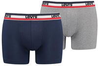 Levis Boxershorts "LEVIS MEN SPW LOGO BOXER BRIEF ORG 2P" Packung, 2er Pack, mit