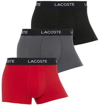 Lacoste 3-Pack Trunks (5H7686) red/grey/black