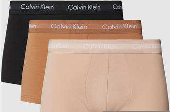 Calvin Klein 3-Pack Low Rise Trunks - Cotton Stretch (U2664G) black/cedar/sandalwood