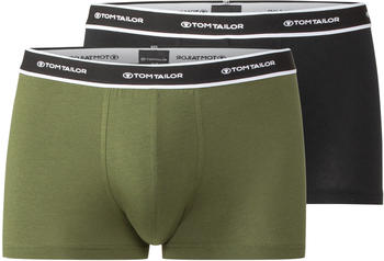 Tom Tailor Herren Hip Pants melange 2er Pack (008788-0330) grün-dunkel-uni