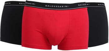 Baldessarini Herren Short-Pants melange 3er Pack (090002-0920) schwarz-mittel-uni