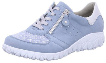 Waldläufer Schnürschuh blau flacher Absatz Damen