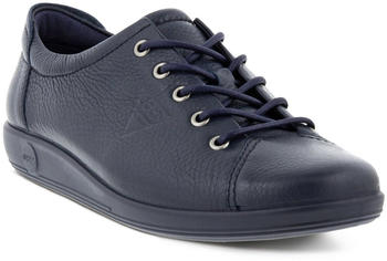 Ecco Soft 2 0 Schn&uuml;rschuh dezenter Logo Pr&auml;gung blau