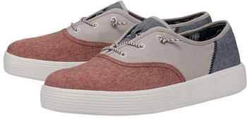 Dude Conway Craft Linen Schuhe rot grau