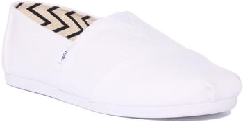 TOMS Shoes Alpargata recycelter Baumwolle Flache Slipper weiß