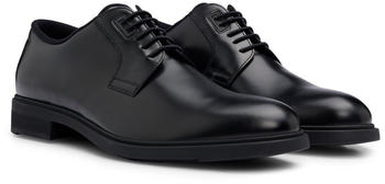 Hugo Boss Derbys Leder paspelierten Details schwarz 50499719