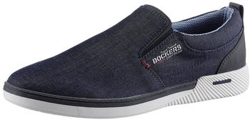 Dockers by Gerli Slipper Slip-On Sneaker Freizeitschuh Schlupfschuh Stretcheinsätze blau