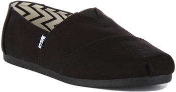 TOMS Shoes Alpargata recycelter Baumwolle schwarze Slipper
