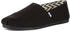 TOMS Shoes Alpargata recycelter Baumwolle schwarze Slipper