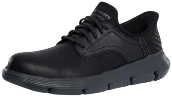 Skechers Garza Carlyn Schwarze Leder-Schnürschuhe