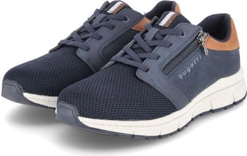 Bugatti Halbschuh Dunkelblau sportlich Rei&szlig;verschluss Wechselfu&szlig;bett