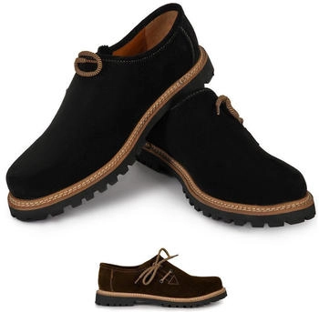 German Wear Haferlschuhe Trachtenschuhe Echtleder Wildleder schwarz