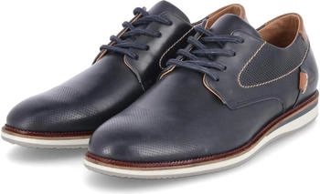 Bullboxer Halbschuhe dunkelblau wei&szlig; Glattleder Handcrafted