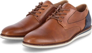 Bullboxer Halbschuhe braun blau Glattleder