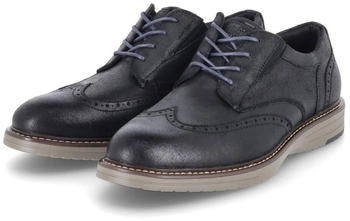 Bullboxer Halbschuhe Schwarz weiß Rauleder