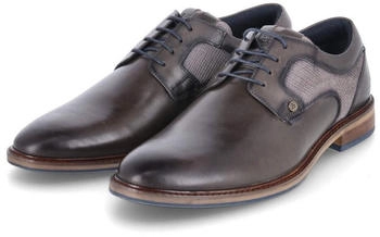 Bullboxer Business-Halbschuhe dunkelgrau Glattleder